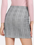 Plaid Print Bodycon Skirt