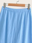 Solid Ruffle Trim Wrap Skirt