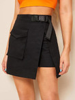 Pocket Detail Wrap Skirt