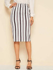 Striped Pencil Skirt
