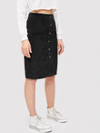 Button Up Cord Skirt