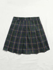 Women Boxy Pleated Tartan Skirt
