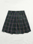 Women Boxy Pleated Tartan Skirt