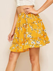 Ditsy Floral Print Skirt