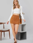 Women Pocket Front Bodycon Skirt