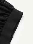 Fringe & Scalloped Lace Overlay Skirt
