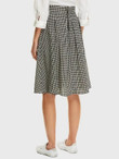 Box Pleated Houndstooth Skirt