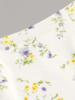 Ditsy Floral Print Flounce Hem Skirt