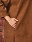 Women Plus Solid Pocket Detail Dress