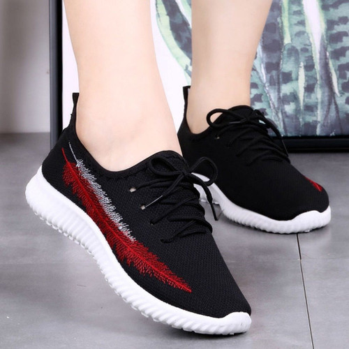Womens Soft Mesh Breathable Anti-Slip Walking Sneakers