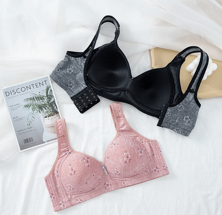 Soft and Comfortable Push-up Floral Bra