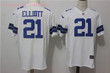 Dallas Cowboys Ezekiel Elliott #21 2020 NFL White jersey Jersey