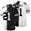 Dallas Cowboys Ezekiel Elijah Elliott #21 NFL 2020 Black And White Jersey