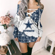 Dallas Cowboys Lace Up Sweatshirt 08 Hkt0906 Sport Hot Trending Hot Choice Design Beautiful