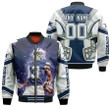 Dallas Cowboys Michael Gallup 00 NFL Team White Jersey Style Gift With Custom Number Name For Cowboys Fans Bomber Jacket