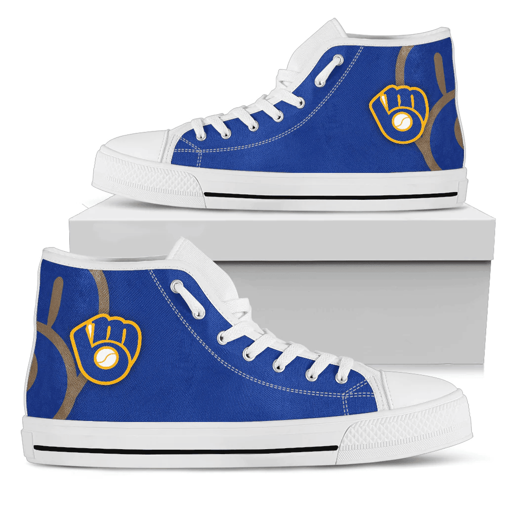 Milwaukee Brewers High Top Shoes001