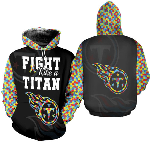Fight like a Tennessee Titans Autism Support Hoodie
