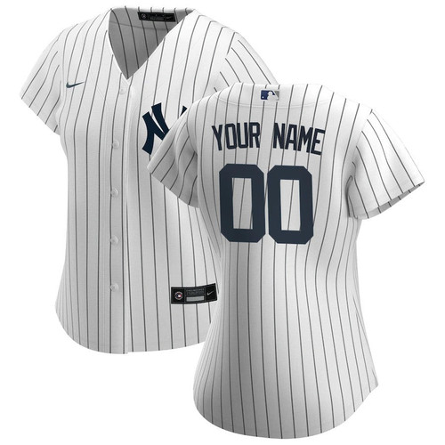 Women's New York Yankees Nike White Home Custom Jersey