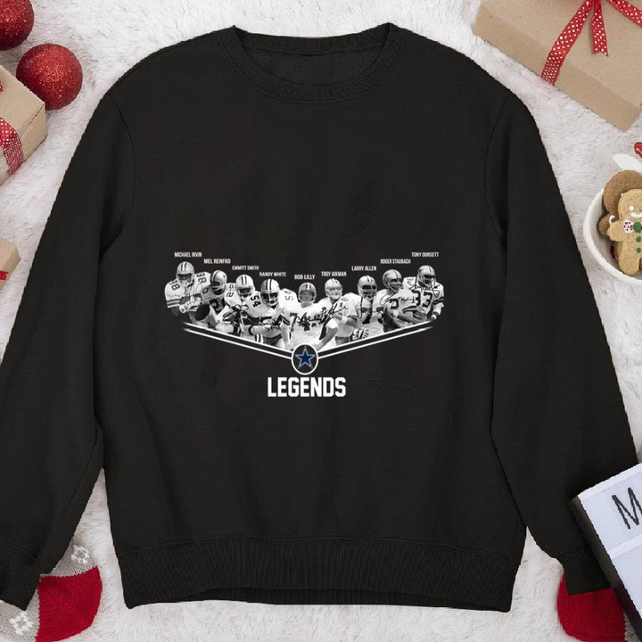 Dallas Cowboys Legends American Football Team Logo Signed Gift For Cowboys Fans Tshirt