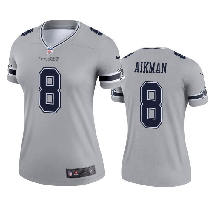 Dallas Cowboys Cowboys Troy Aikman 2019 Inverted Legend Silver Jersey