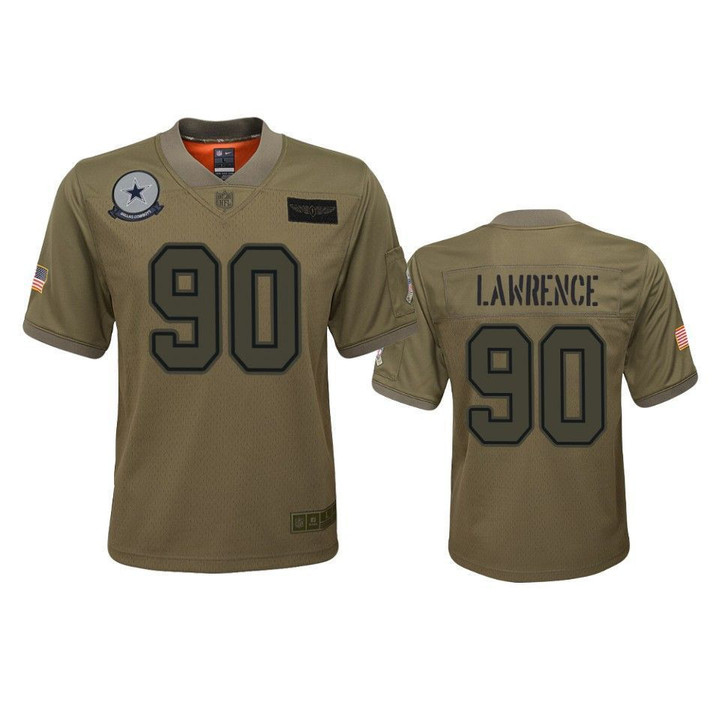 Dallas Cowboys Demarcus Lawrence Game Camo 2019 Salute to Service Youth Jersey