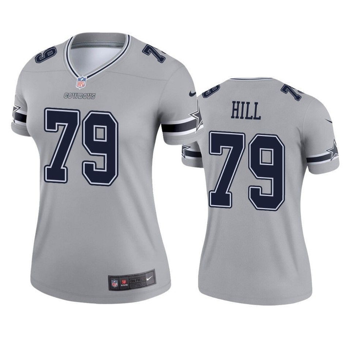Dallas Cowboys Cowboys Trysten Hill 2019 Inverted Legend Silver Jersey