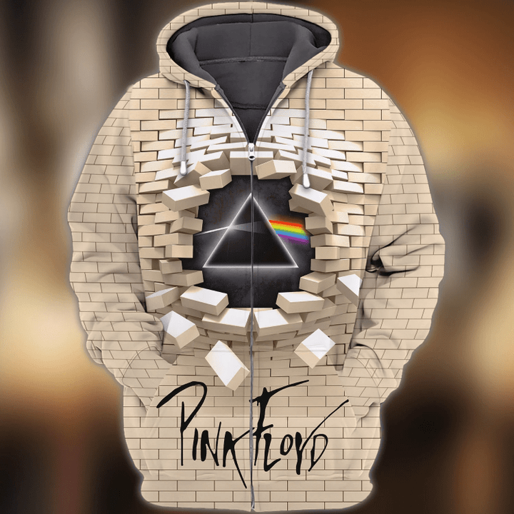 Pink Floyd 3D Shirt, The Wall Pink Floyd TShirt Zip Hoodie