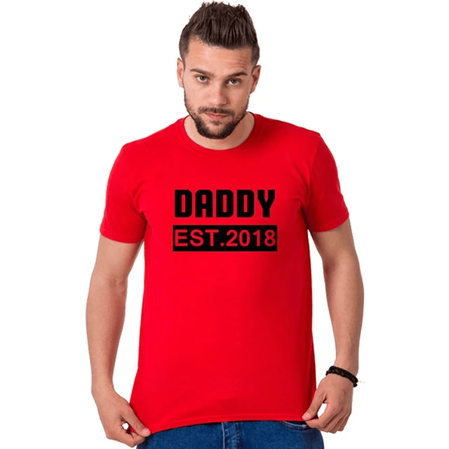 Daddy Est 2018 Print T Shirt