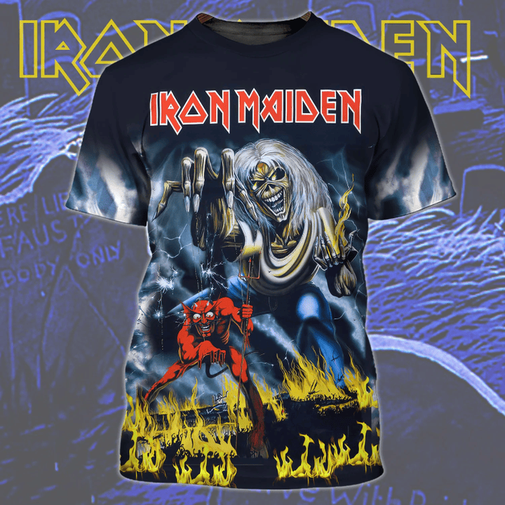 Iron Maiden Rock Band 3D TShirt Zip Hoodie 002