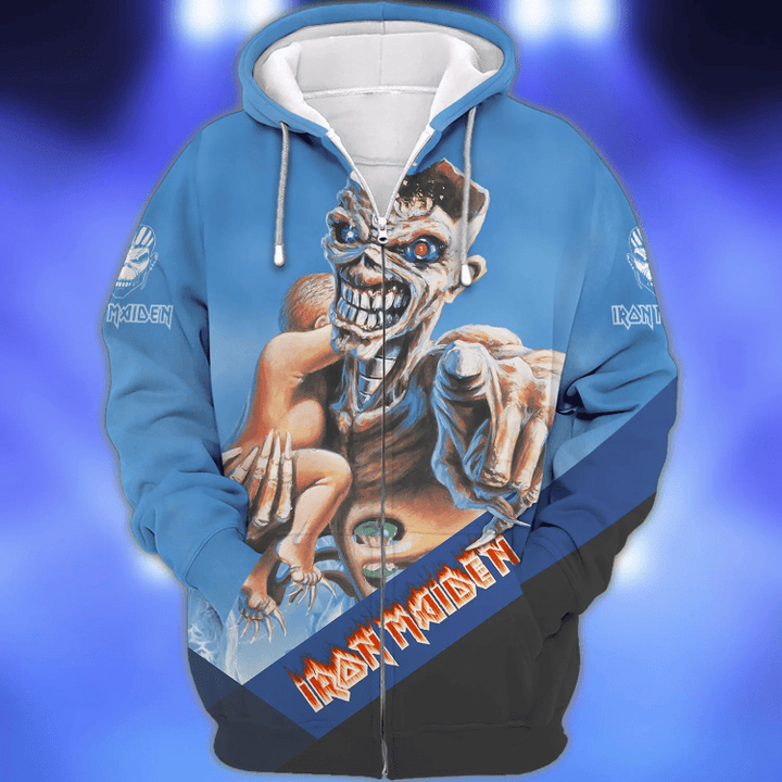 Iron Maiden Shirts Seventh Son of a Seventh Son 3D Full Print Zipper Hoodie Tshirt
