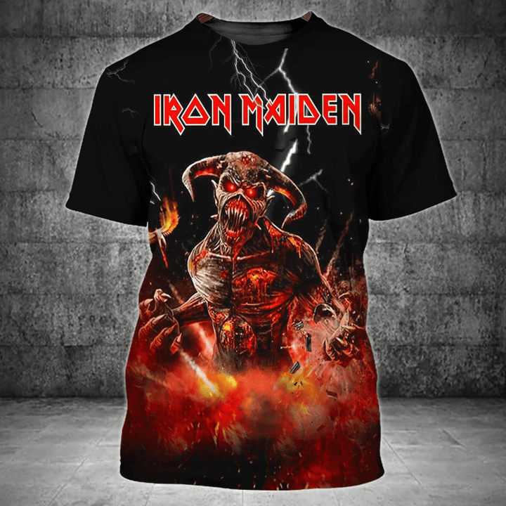 Iron Maiden Rock Band 3D TShirt Zip Hoodie 001