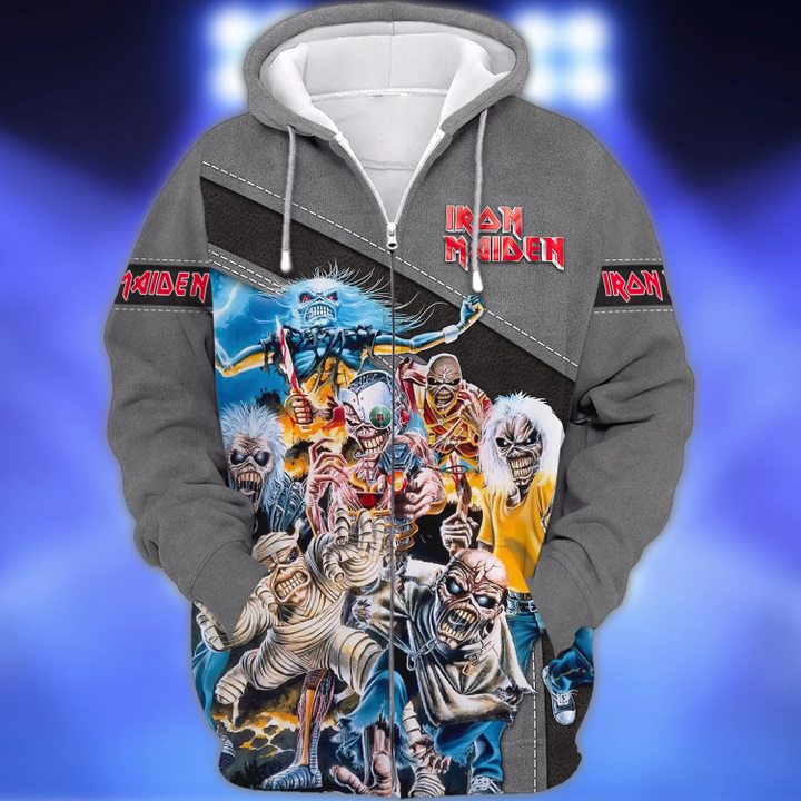 Iron Maiden Limited Edition Over Print 3D Hoodie T Shirt