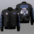 Black New York Giants 3d Bomber Jacket