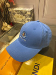 Moncler Optical Sky Blue Baseball Cap With Logo