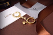 Dior Gold-finish Metal 'dior' And Star Charms Dio(r)evolution Earrings