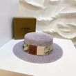 Loewe Black And White Symbolic Art Strap Bucket Hat In Purple