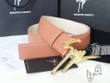 Giuseppe Zanotti Signature Logo Buckle Leather Belt In Caramel
