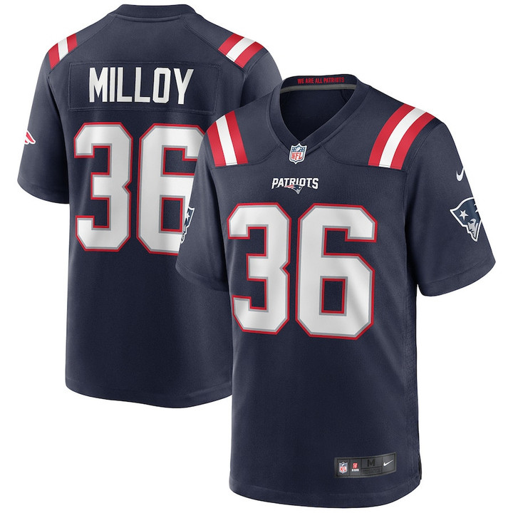 Lawyer Milloy New England Patriots Game Retired Player Jersey - Navy