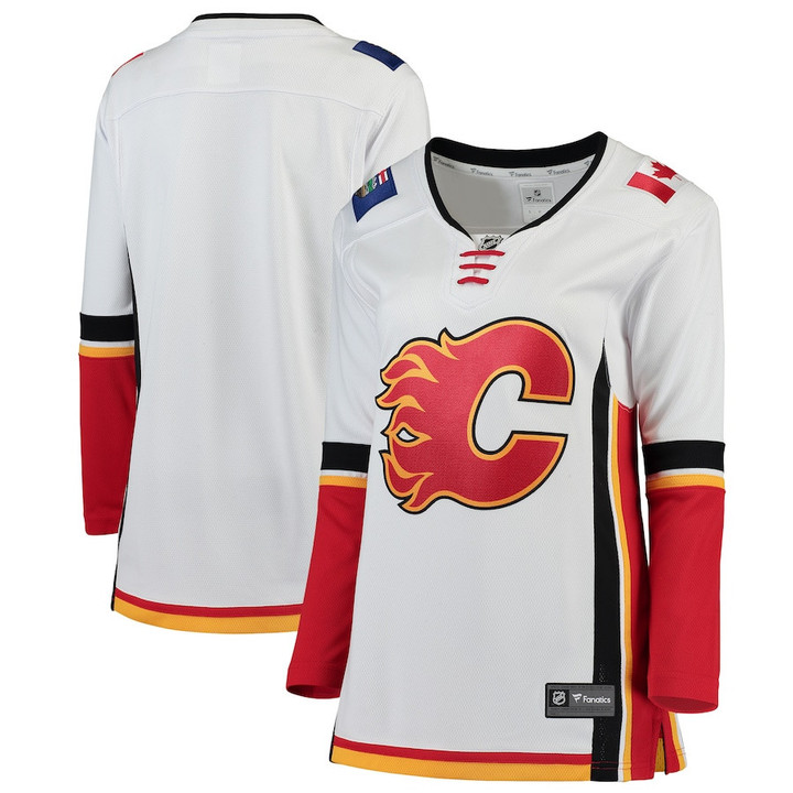 Calgary Flames Fanatics Branded Women's Away Breakaway Jersey - White