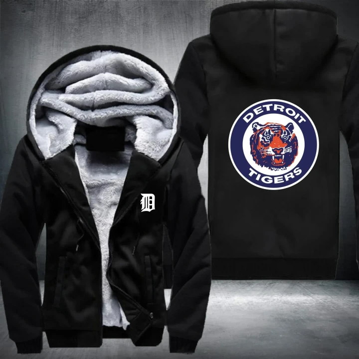 Detroit Tiger Logo 3d Printed Unisex Fleece Zipper Jacket