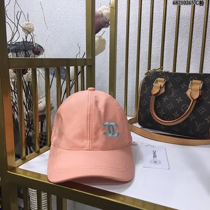 Chanel Cc Hat Baseball Cap In Pastel Pink