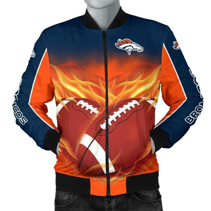 Denver Broncos Logo Team 3d Printed Unisex Bomber Jacket