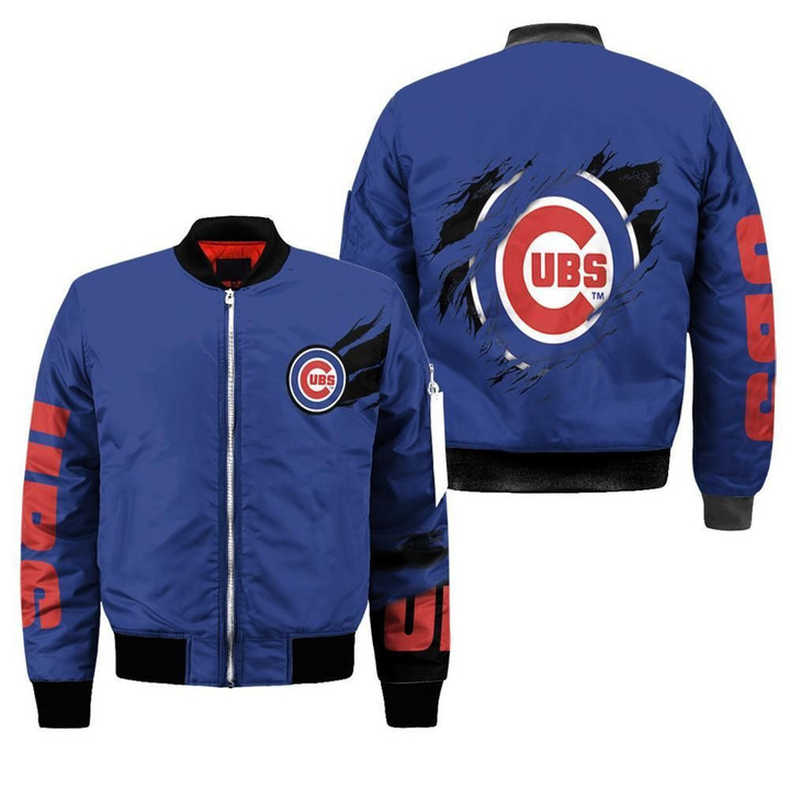 Chicago Cubs Steelblue 3d Printed Unisex Bomber Jacket