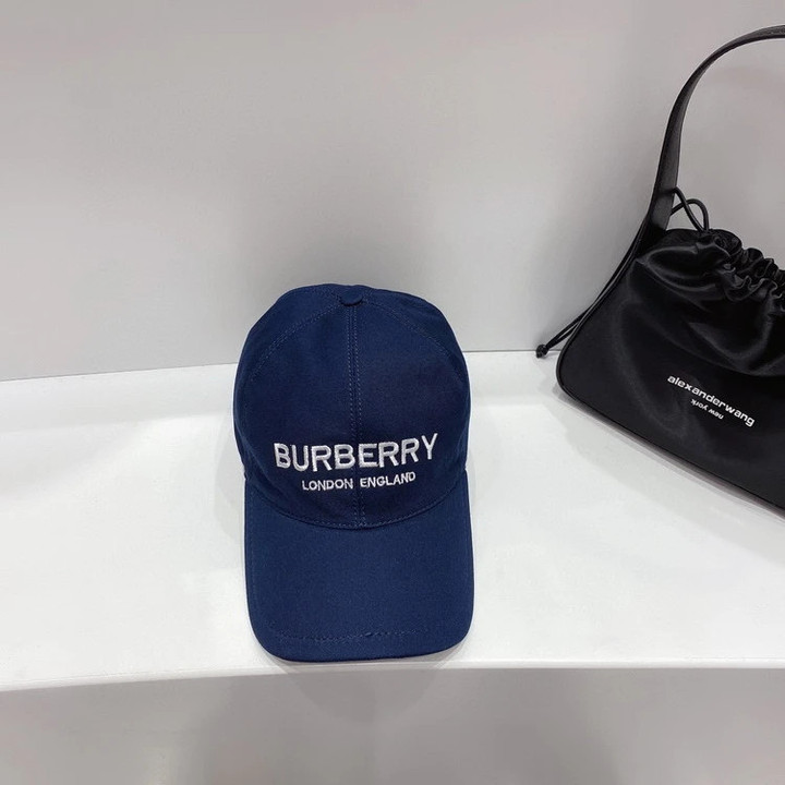 Burberry London England Embroidered Baseball Cap In Blue