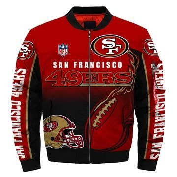 San Francisco 49ers Logo Professional Team 3d Printed Unisex Bomber Jacket