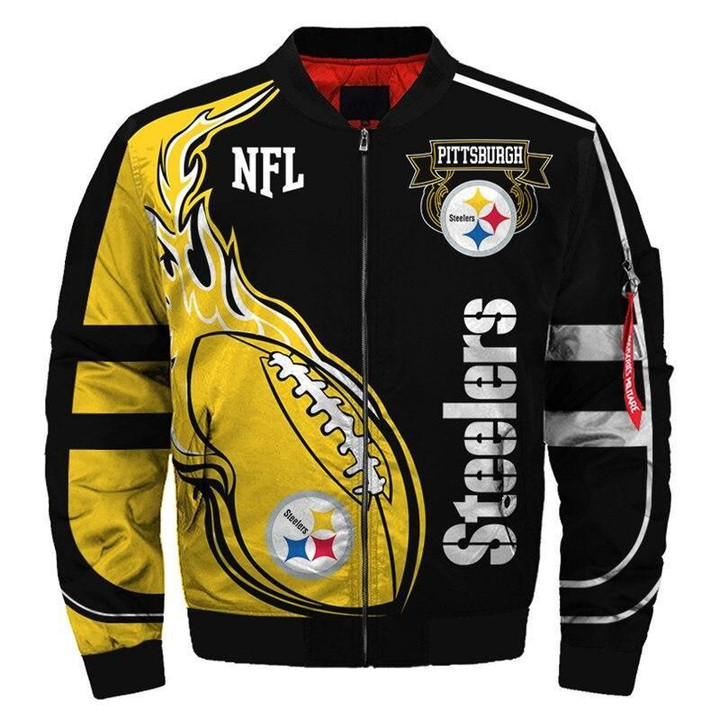 Pittsburgh Steelers 3d Printed Unisex Bomber Jacket