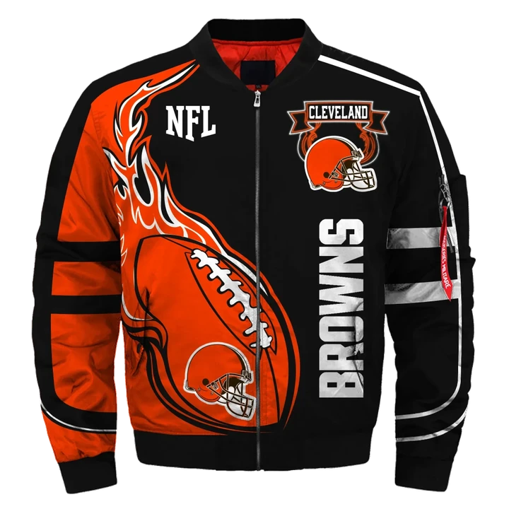 Cleveland Browns Jacket 3d Printed Unisex Bomber Jacket