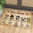 Horror Welcome In This house Horror Characters Halloween Horror Movie Michael Myers Freddy Krueger Jason Voorhees Doormat