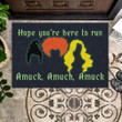 Halloween Hope You’re Here To Run Amuck I Smell Children Halloween Classic Movie Hocus Pocus Witchy Sanderson Sister Doormat