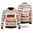 AC DC Ugly Christmas Sweatshirt Rock n Roll Music Band Merry Xmas Ugly Sweater